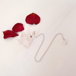 Pendule Merkaba en Quartz rose