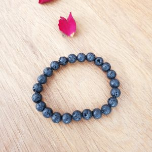 Bracelet perles Pierre de lave 8mm