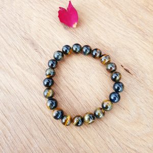Bracelet perles Oeil de faucon 8mm