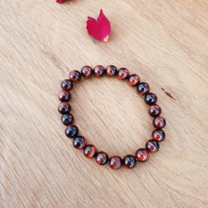 Bracelet perles Oeil de taureau 8mm
