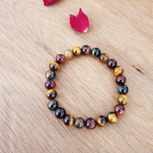 Bracelet perles Oeil de tigre  8mm