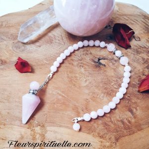 Pendule Fiole Quartz Rose