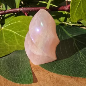 Flamme en Quartz Rose Aura N°2