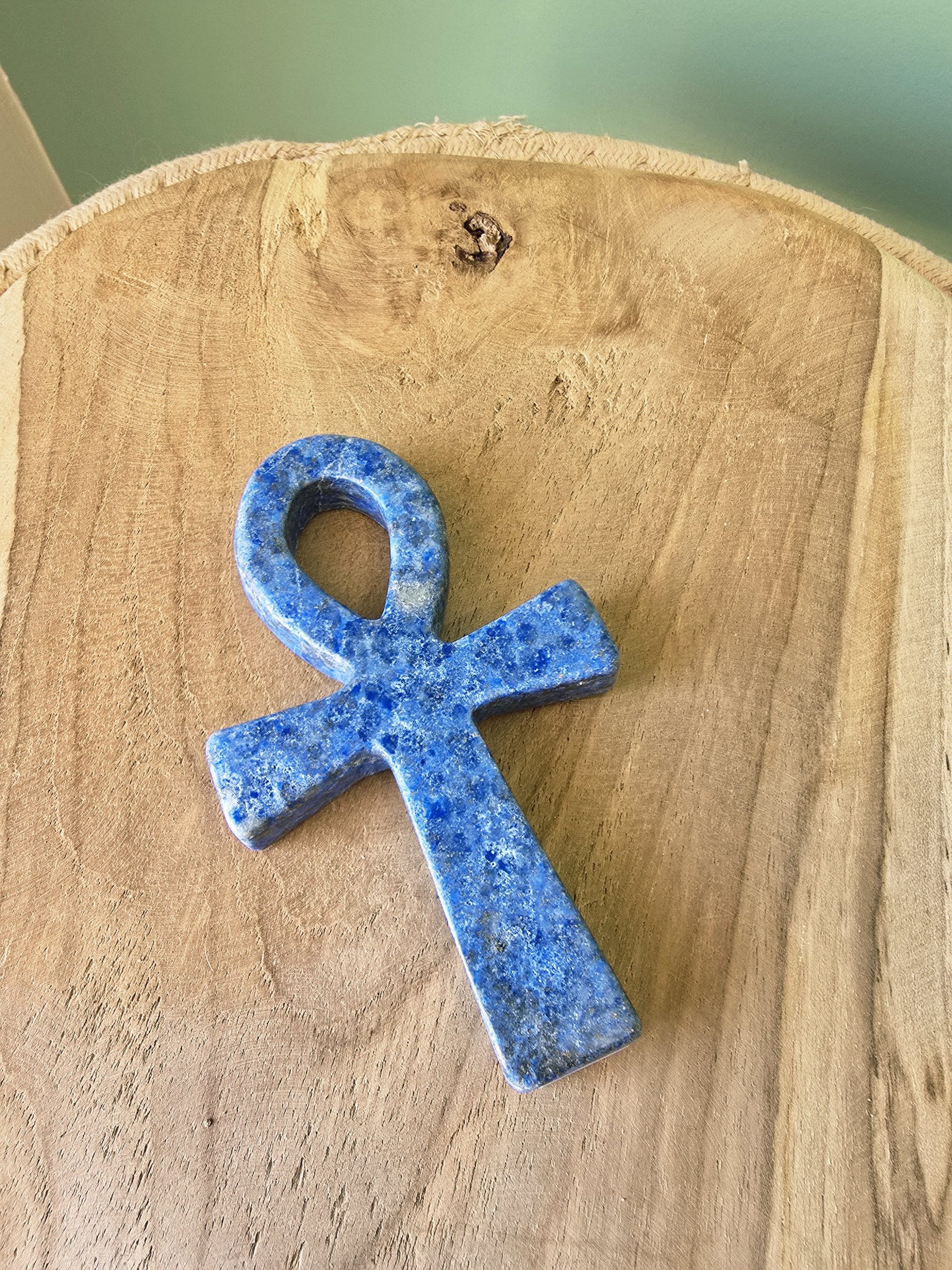 Croix Ankh en Lapis-lazuli – Image 2