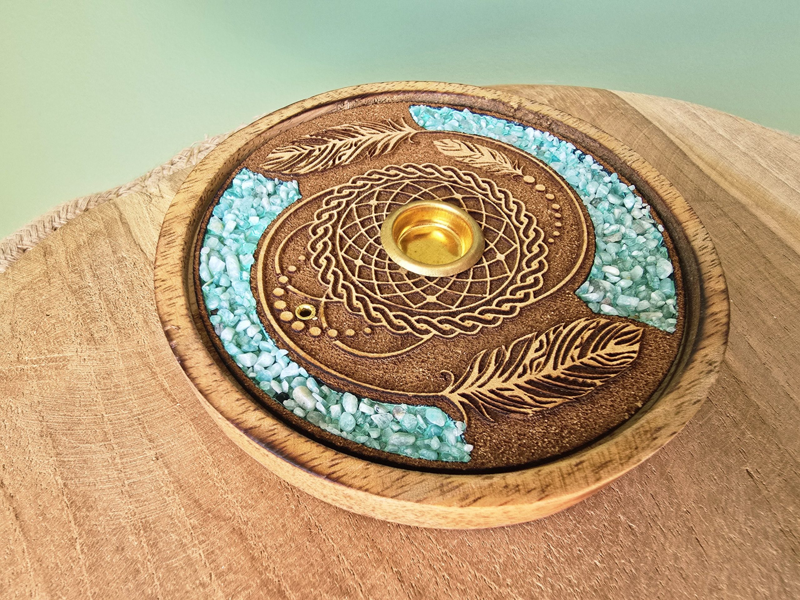 Porte Encens Amazonite – Image 2