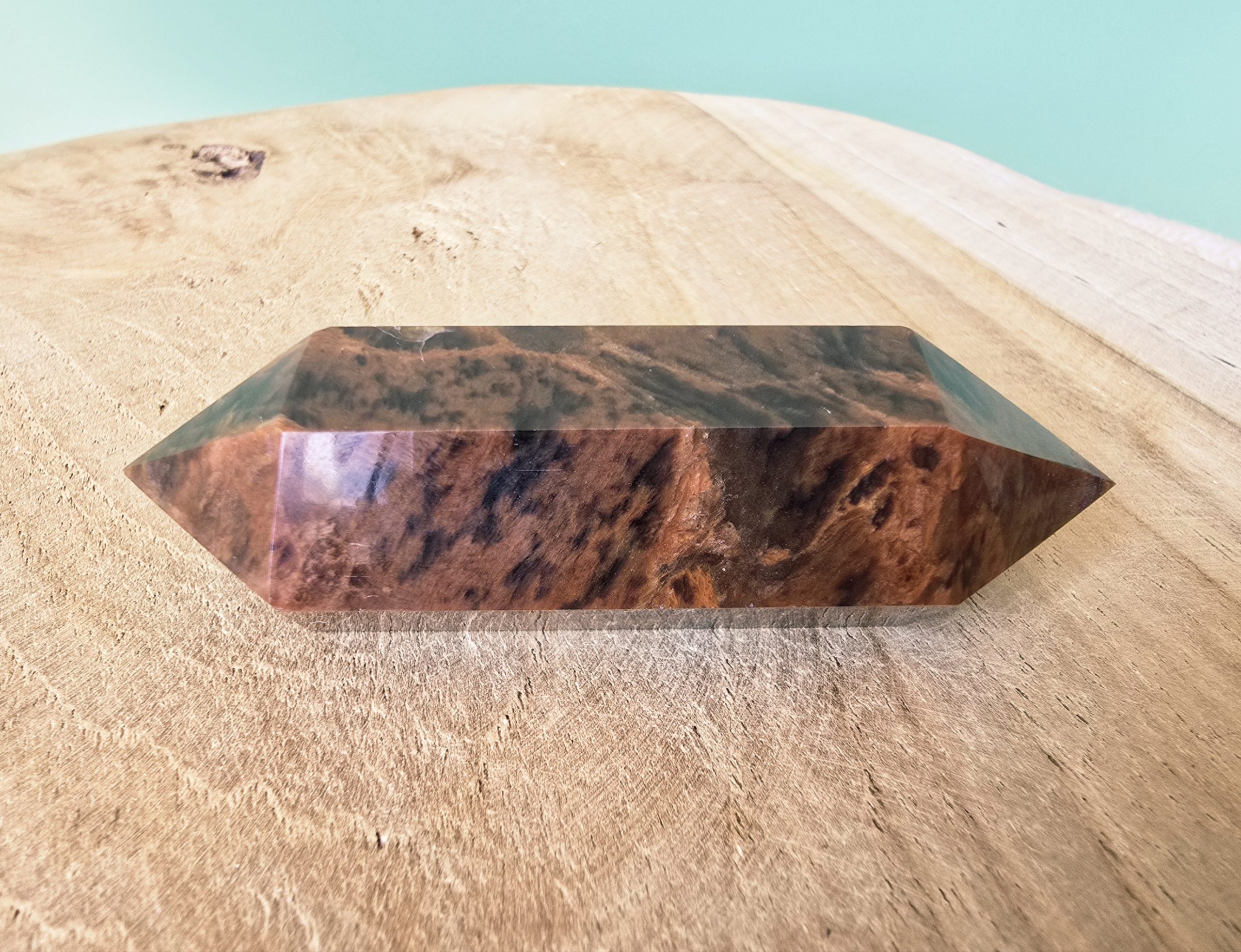 Double pointe en Obsidienne Acajou N1