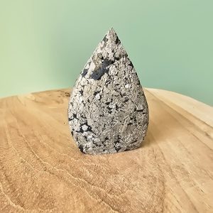 Goutte en Agate Mousse et Pyrite