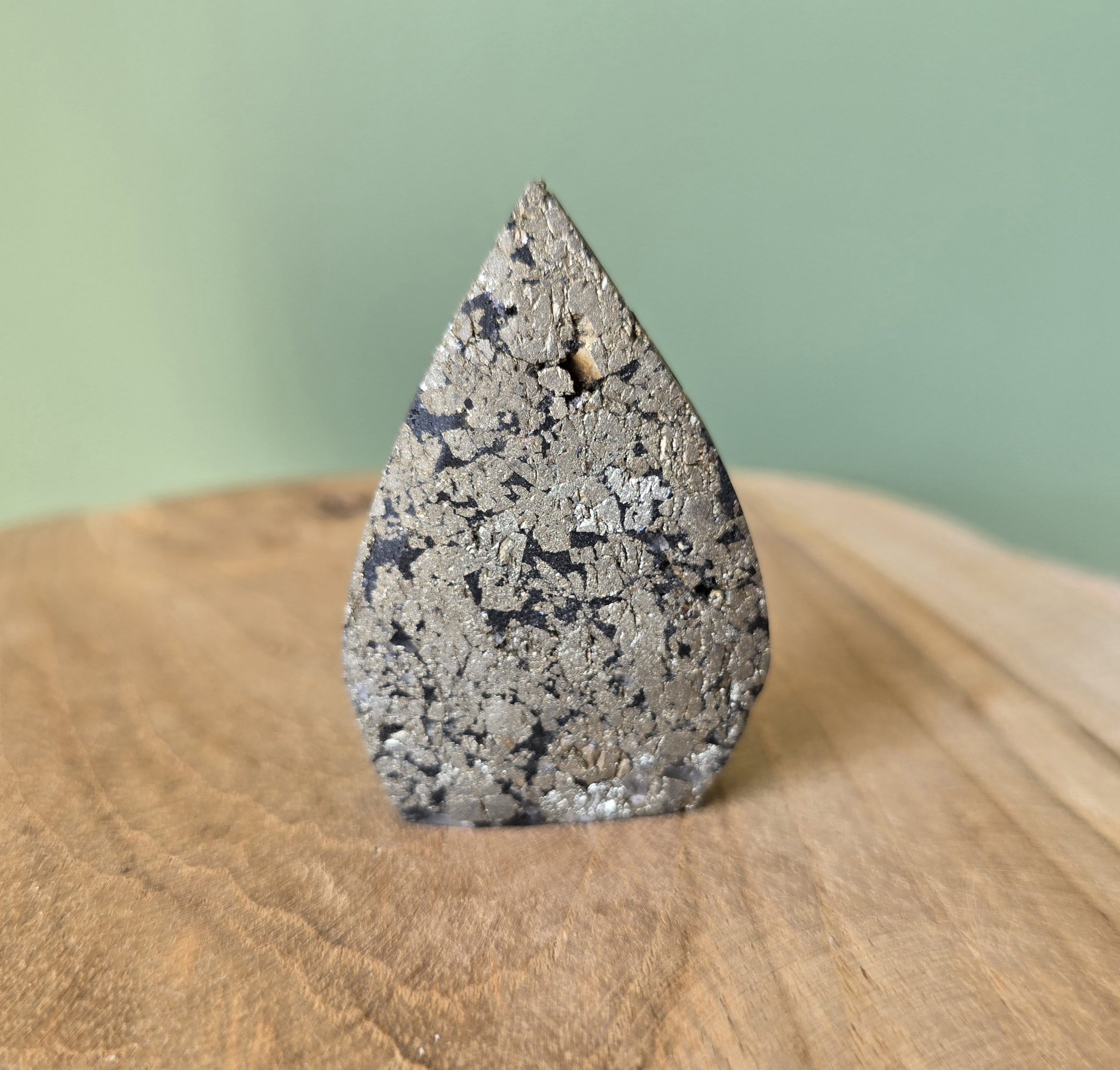 Goutte en Agate Mousse et Pyrite – Image 2