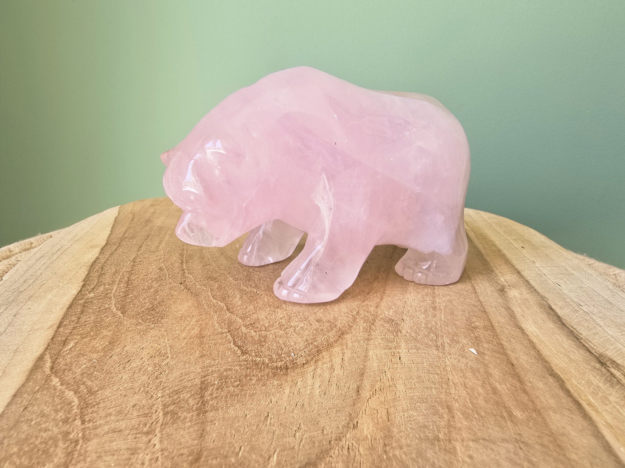 Ours en Quartz rose