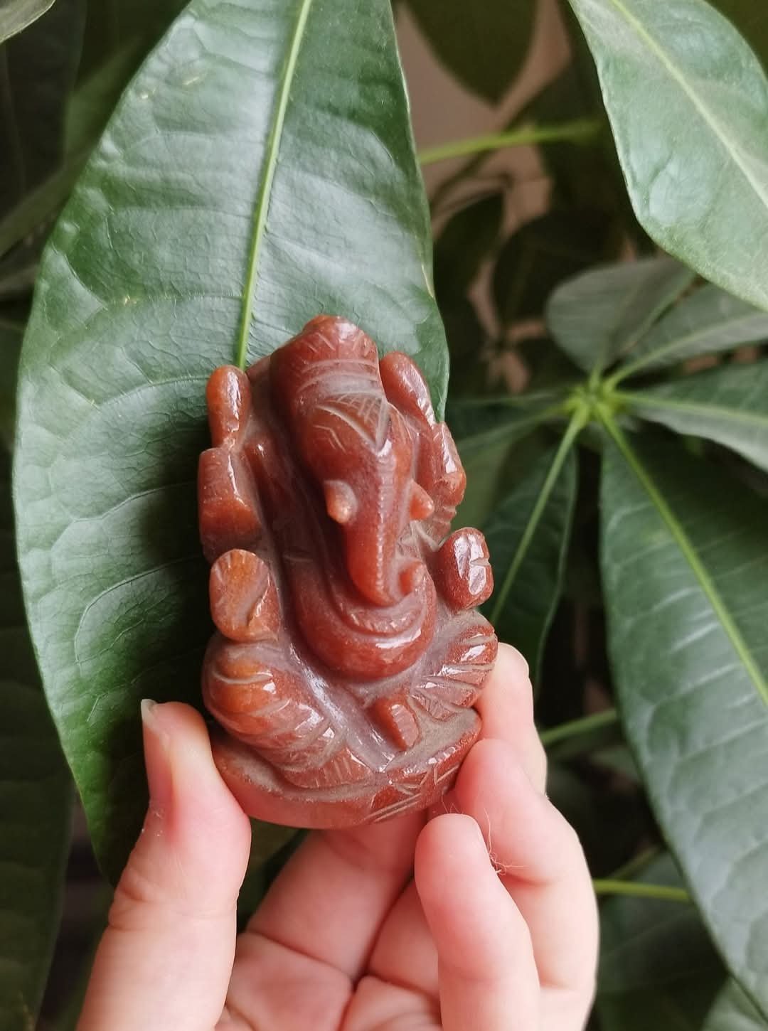 Ganesh en Aventurine Rouge Inde