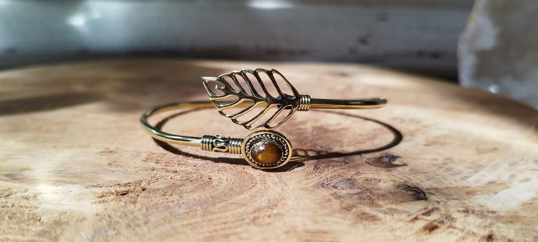 Bracelet jonc artisanal Oeil de tigre