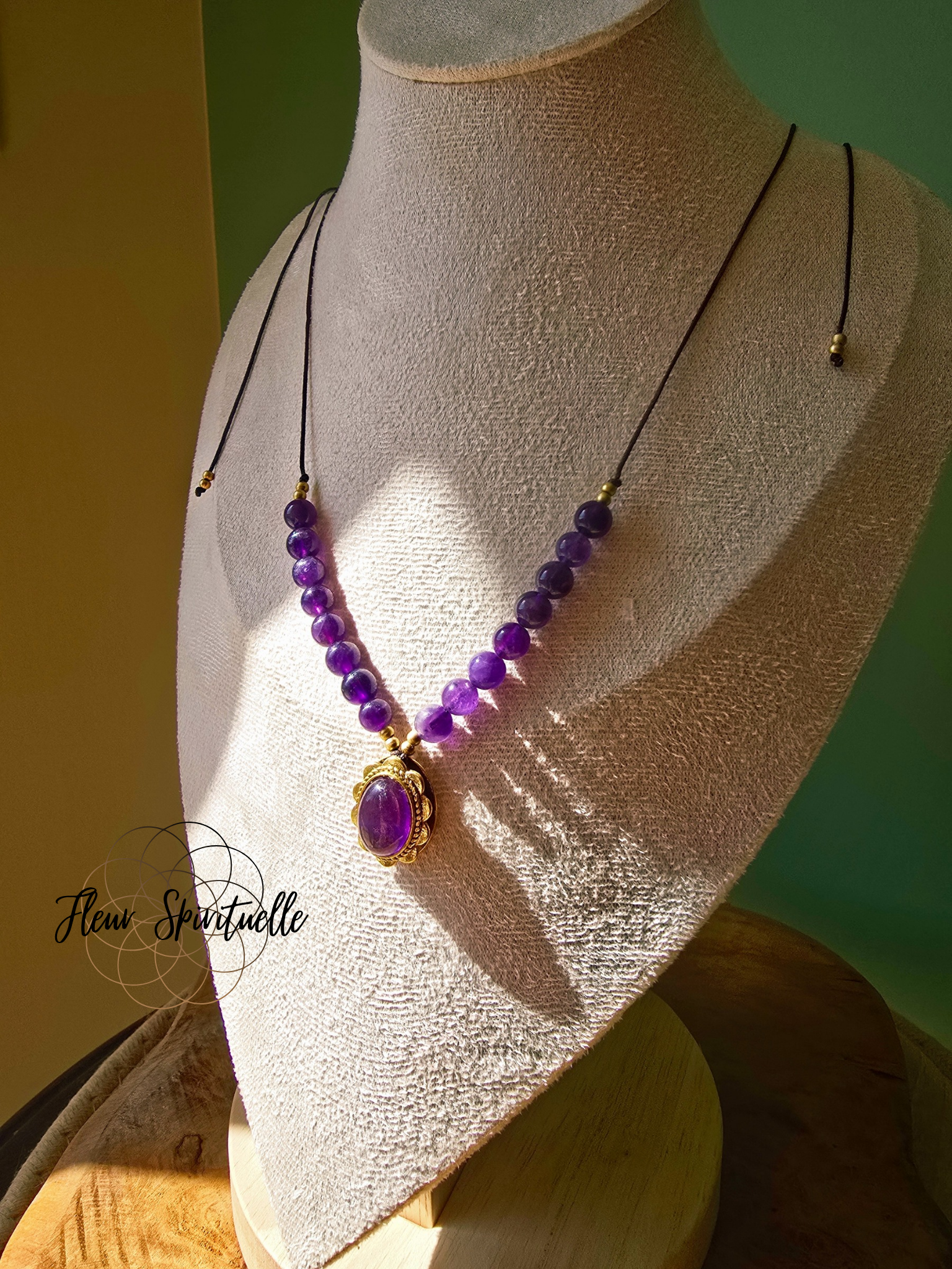 Collier création en Améthyste