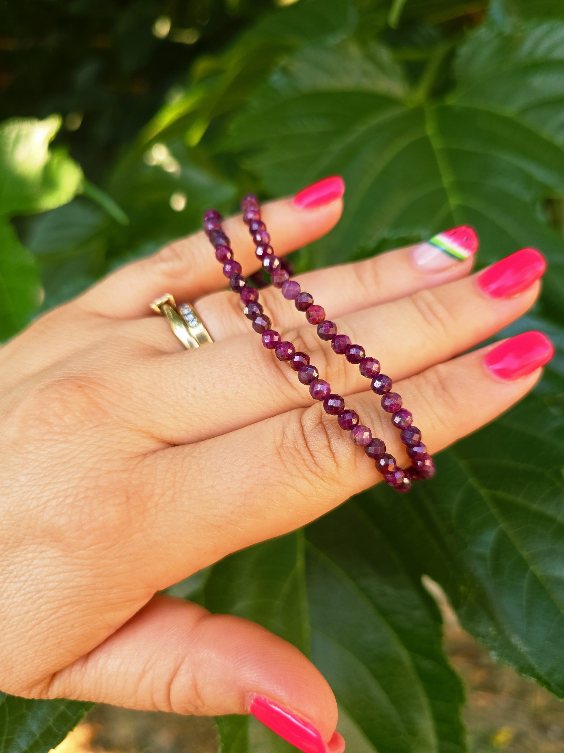 Bracelets Rubis AA facettés – Image 3