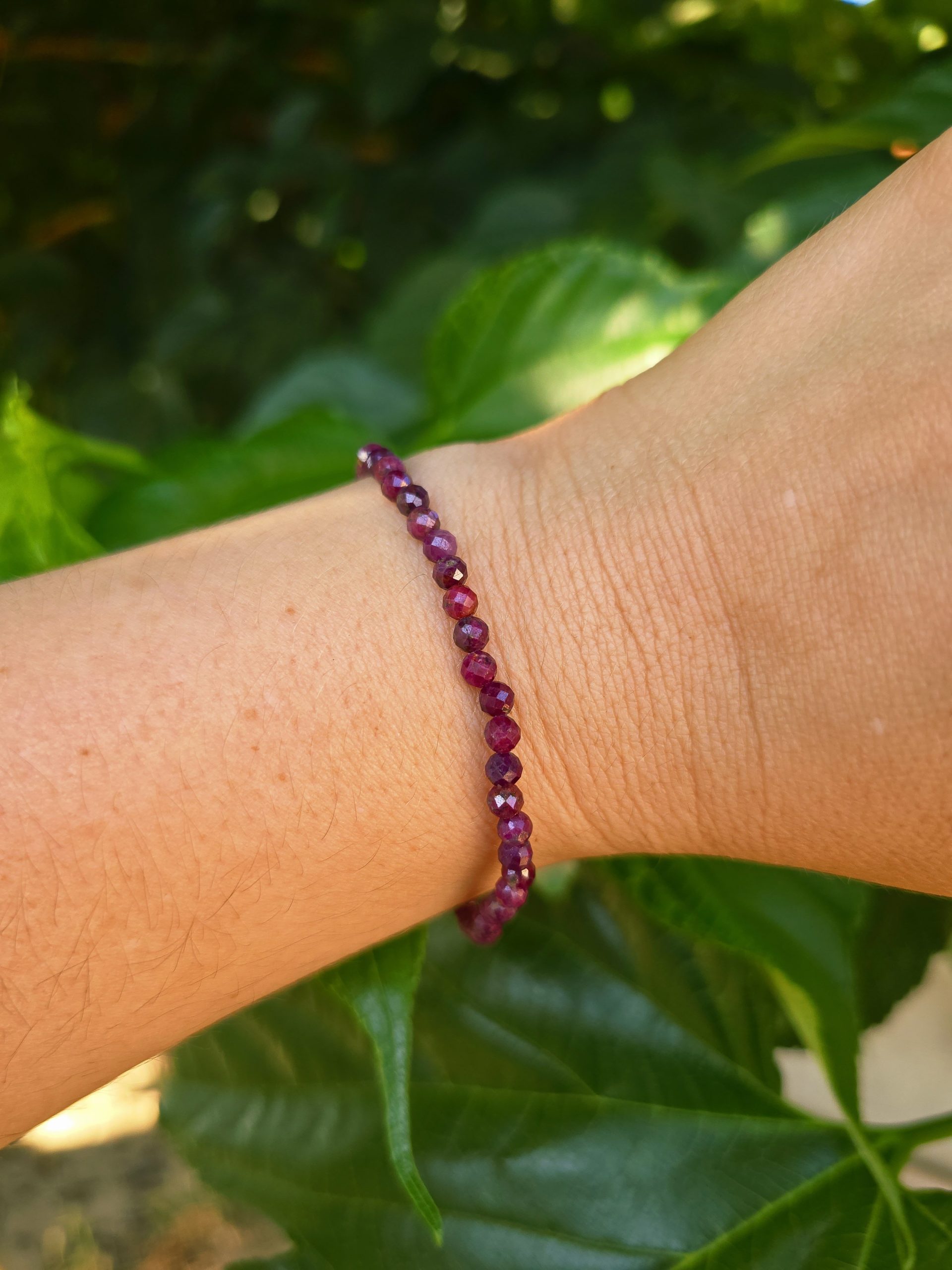 Bracelets Rubis AA facettés